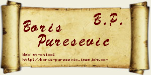 Boris Purešević vizit kartica